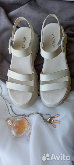 Босоножки respect 37,сандалии,обувь летняя,бежевая