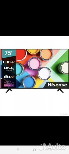 Телевизор hisense 75A6BG, 75