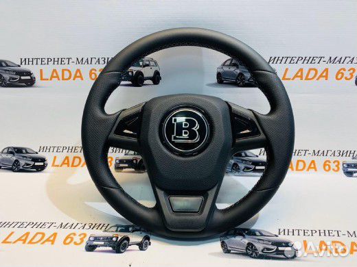 Руль brabus в коже черный глянцевый для Урбан