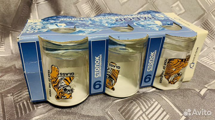 Набор декорированных стопок 6 шт