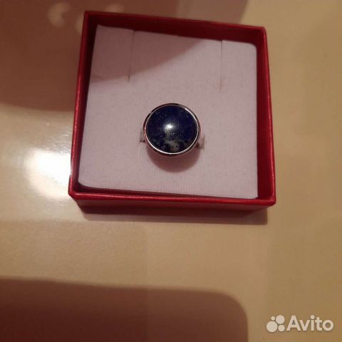 Серебряное кольцо с натуральным лазуритом объявление продам