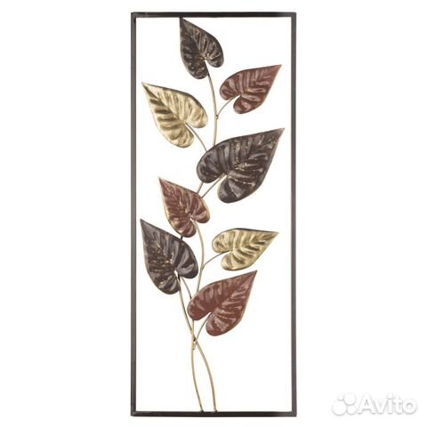 Панно настенное металлическое золотое, коричневое