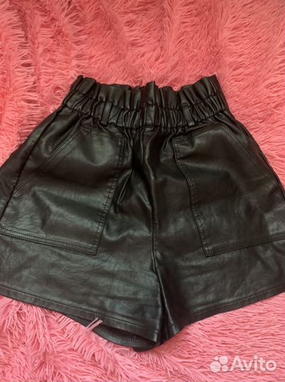 Шорты из эко кожи