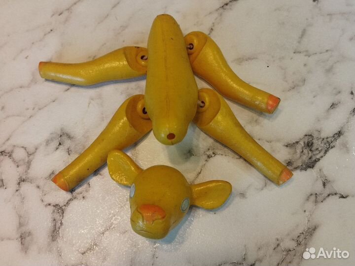 Игрушки целлулоид бычок теленок редкая