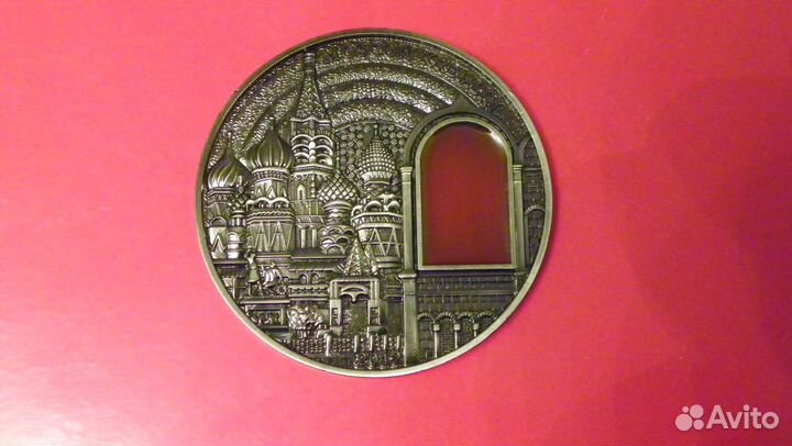 Монета московский кремль посеребренная
