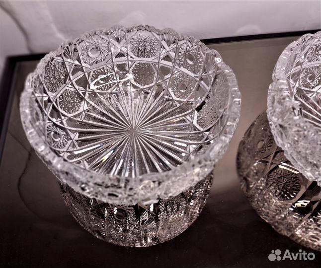 Ваза хрустальная 2 шт