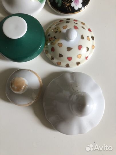 Крышки фарфоровые от сахарниц и чайников
