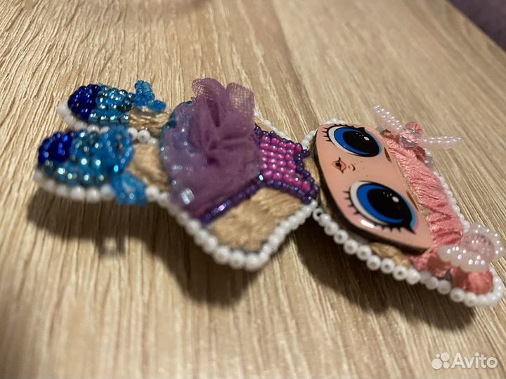 Брошь, значок кукла Лол. Ручная работа