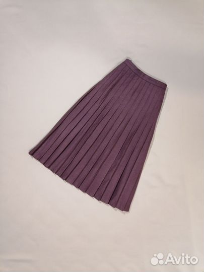 Винтаж Шерстяная юбка в складку Англия миди шерсть