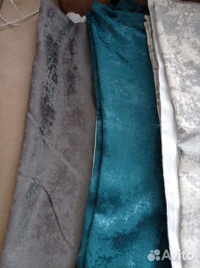 Шторы готовые 2шт новые, шторы мрамор,тюль мрамор