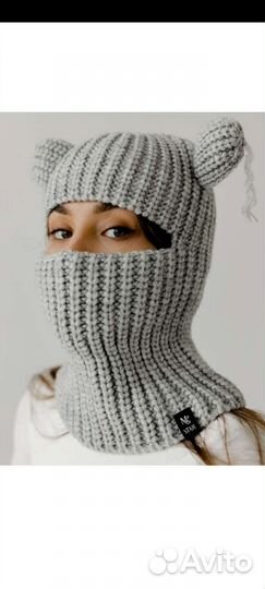 Шапка Балаклава с ушками мишка