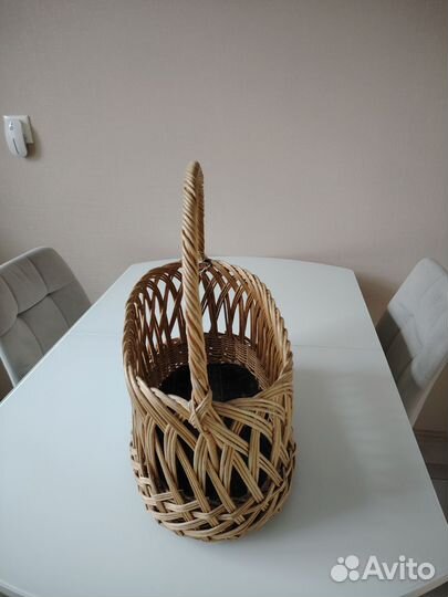 Корзина плетеная большая бу