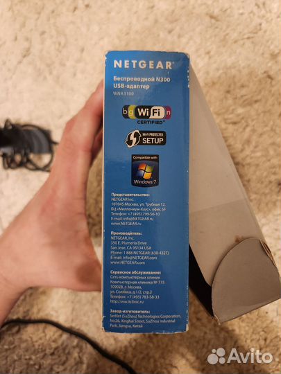 Беспроводной N300 USB-адаптер Netgear