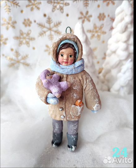 Ватные елочные игрушки