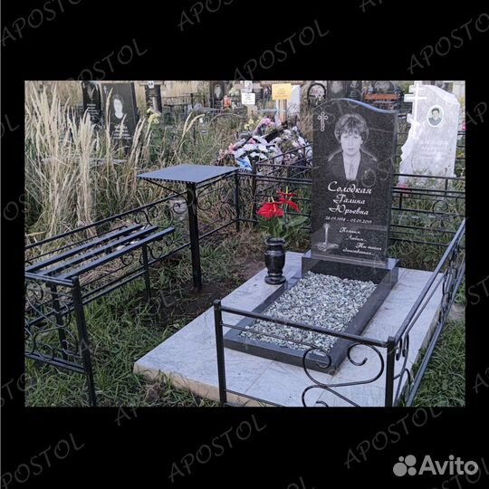 Памятники из гранита. Ограды, вазы, венки и т.д