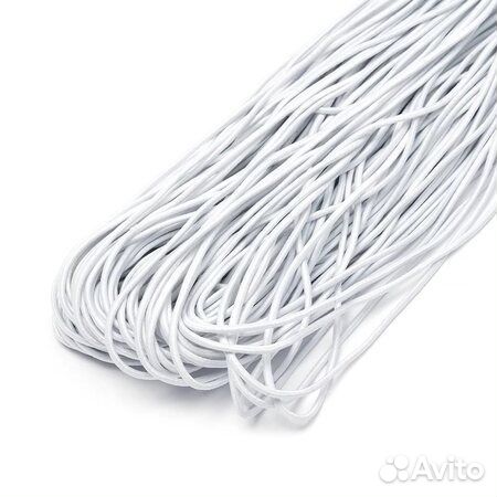 Резинка 3мм круглая для рукоделия, белая