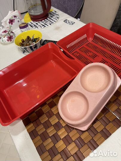 Лоток для кошек и миска