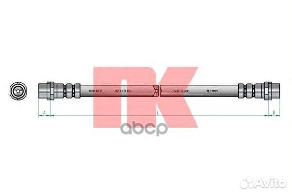 Шланг тормозной 854767 Nk