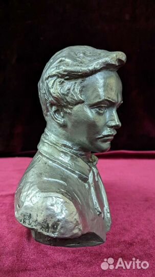 Бюст Лермонтов Баганов силумин
