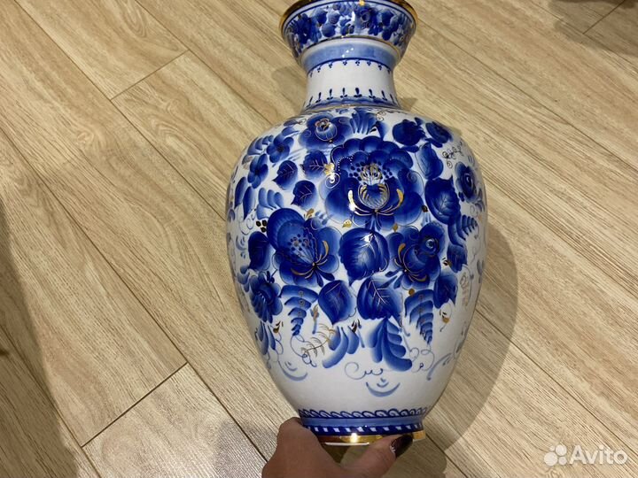 Ваза, производство г. Гжель