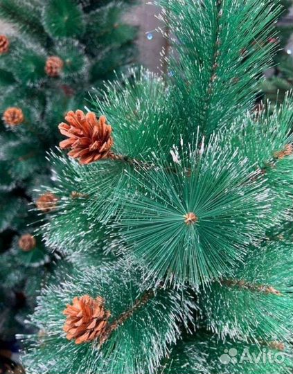 Сосна искусственная 180 см с настоящими шишками