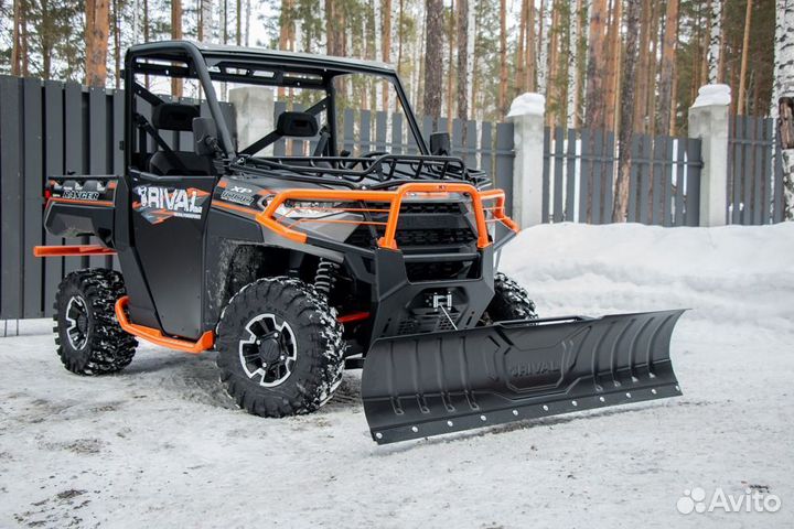 Снегоуборочный отвал для квадроцикла с площадкой