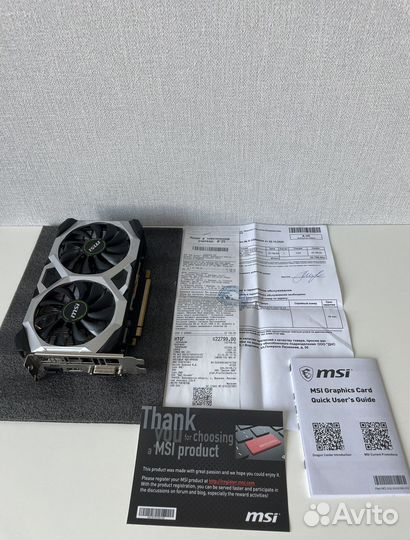 Видеокарта msi gtx 1660 super 6gb ventus xs