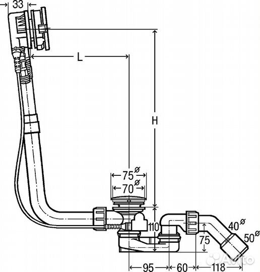 Слив-перелив Viega Multiplex Trio 616160 727741 п