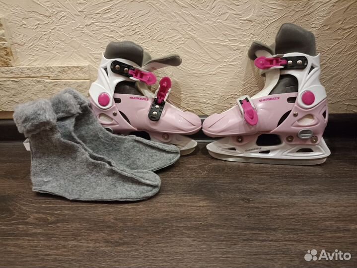 Коньки детские раздвижные размер 29-32