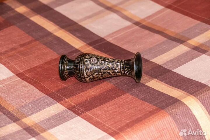 Вазочка Индия 10см в идеале латунь