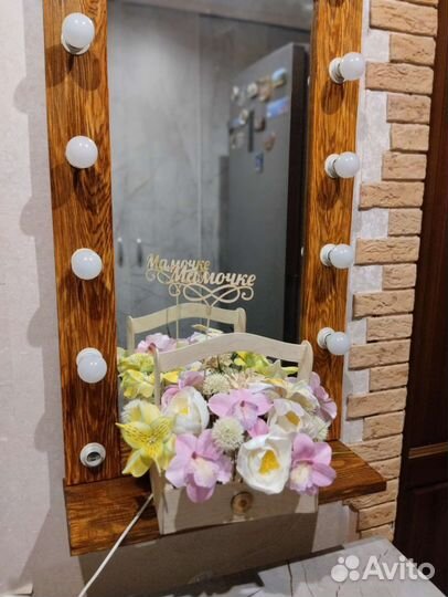 Светильник корзинка цветов ручной работы