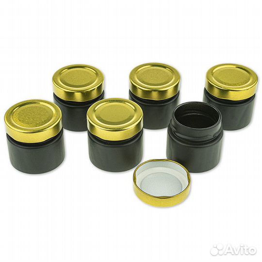 6 шт. Баночка для свечей 100 мл. (D58, чёрная мато