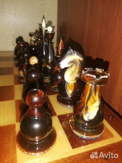 Шахматы советские СССР янтарь