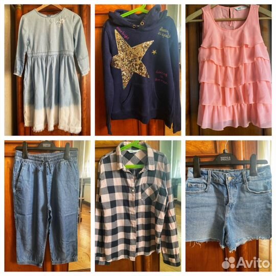 Толстовка шорты платье рубашка H&M 158