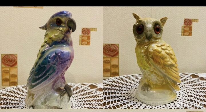 Ночник Светильник Попугай,Сова фарфоровый гд