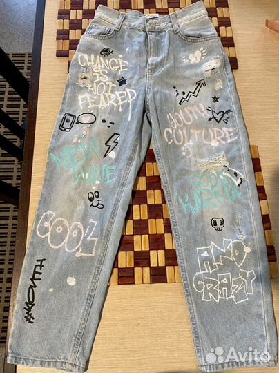 Джинсы для девочки 140-146