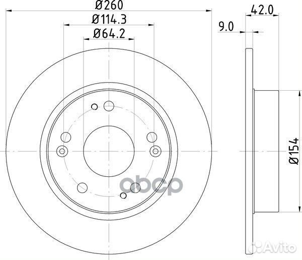 Диск тормозной зад ND8003K nisshinbo