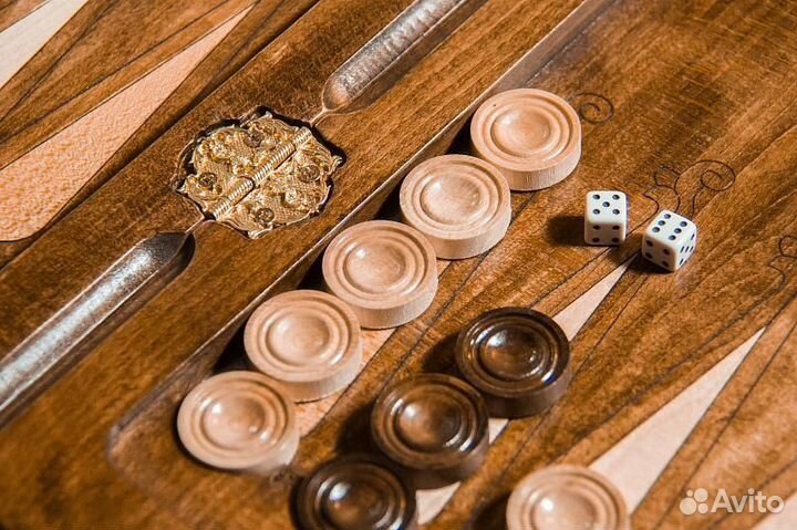 Нарды и шашки резные Великая страна 61 х 61 см дерево Армения 62535