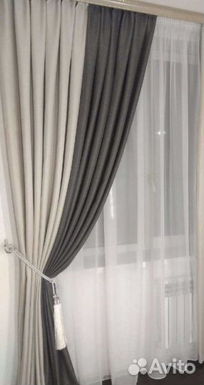 Комбинированные готовые шторы в наличии