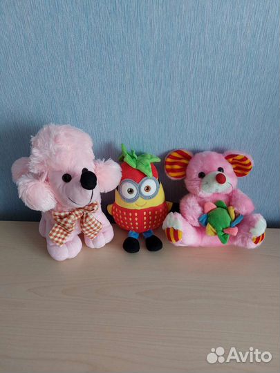 Новые мягкие игрушки Пудель,Мышка,Миньон