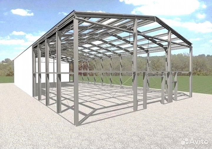 Металлический каркас для боксов