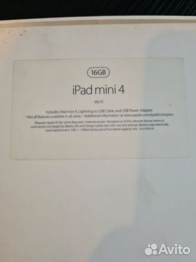 Планшет apple iPad mini 4 16 GB