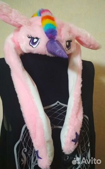 Шапочка Единорог с подвижными ушками