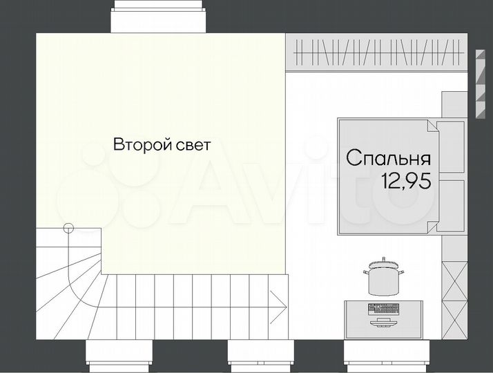 2-к. квартира, 40 м², 2/2 эт.