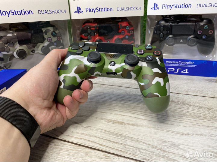 Джойстик PS4 Зелёный камуфляж