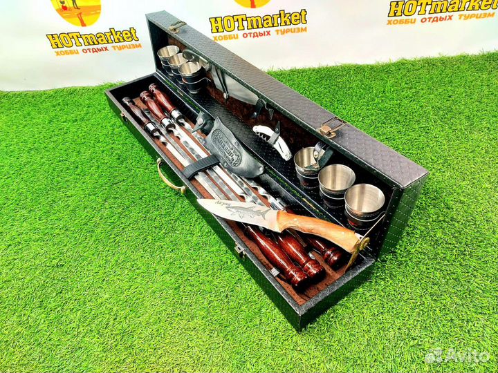 Набор шампуров подарочный