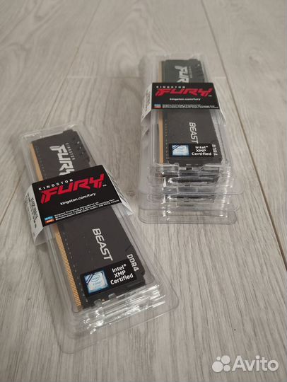 Озу Kingston fury Beast Black 16Gb 3200MHz