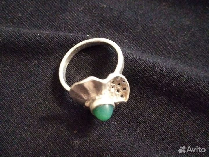 Кольцо винтаж СССР. 925 проба с звездой