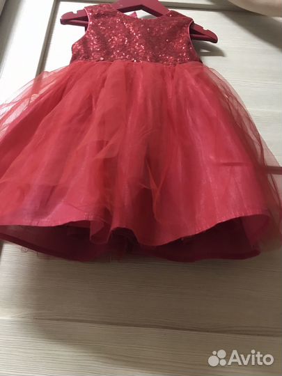 Платье для девочки 92 красное mother care нарядное