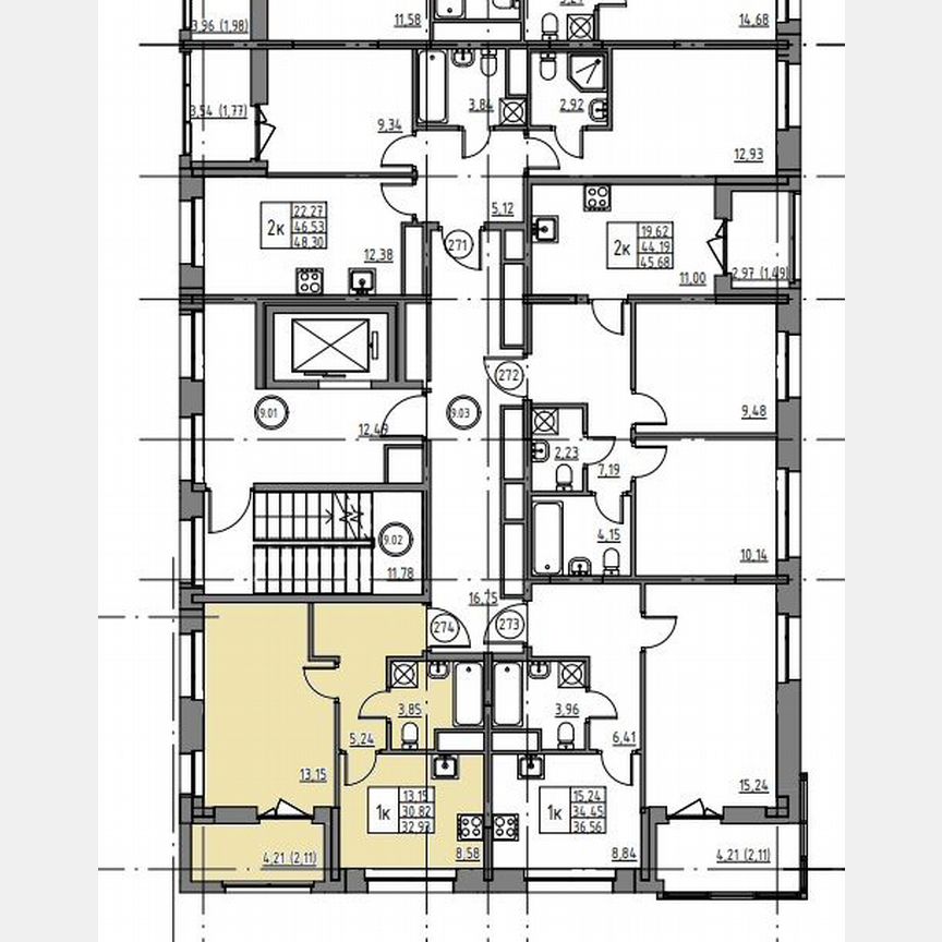 1-к. квартира, 32,9 м², 9/12 эт.